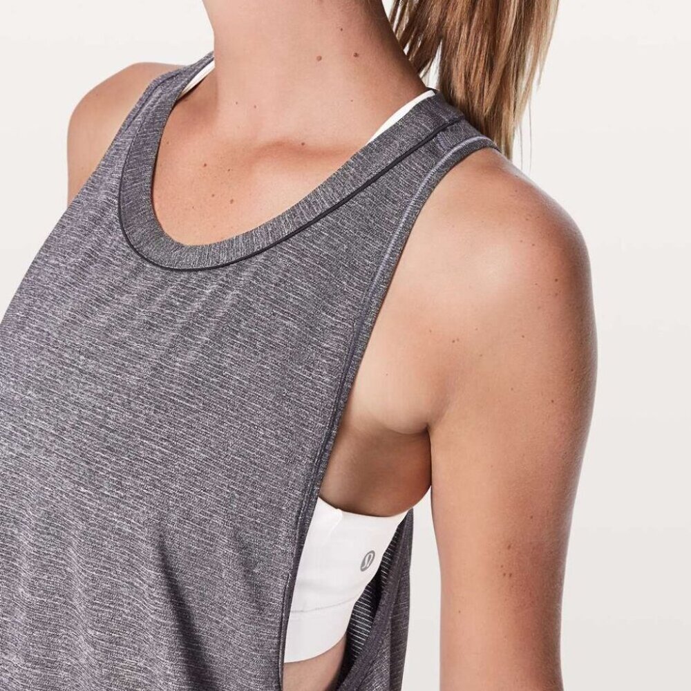 Lululemon Pace Perfect Tank Heathered Black / Black | 6 - Picture 7 of 7